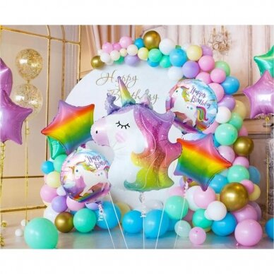 Foil balloon - Unicorn set / 5 pcs. 1