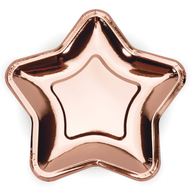 Paper Plates Star, rose gold, 18cm