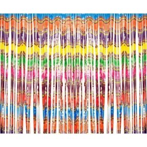 Fringe Deco Curtain Colourful Waves, 100 x 200 cm