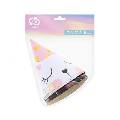 Paper hats "Cat,", 6 pcs. 1