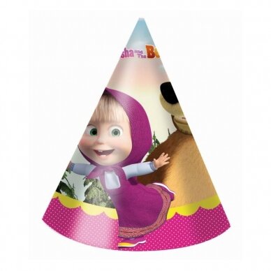 Paper hats "Masha and the Bear", 6 pcs