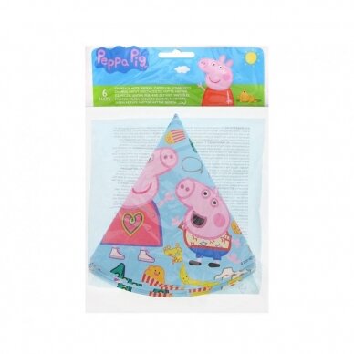 Party hats Peppa Pig, 6 pcs 1