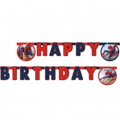 Banner "Spiderman Crime Fighter" - Happy Birthday