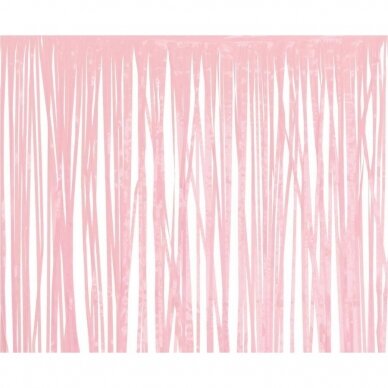 Fringe Deco Curtain, pastel light pink, 100 x 200 cm