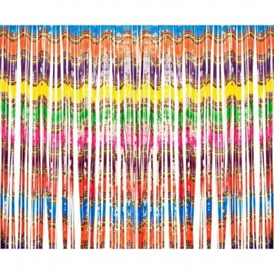 Fringe Deco Curtain Colourful Waves, 100 x 200 cm