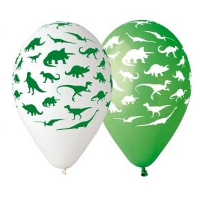 Premium Balloons "Dinosaur", 12" / 5 pieces