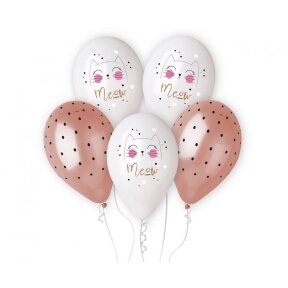 Premium helium balloons Cat, 13" / 5 pcs.