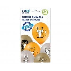 Balloons Forest Animals PA Mix3 2C2S, 6 pcs 1