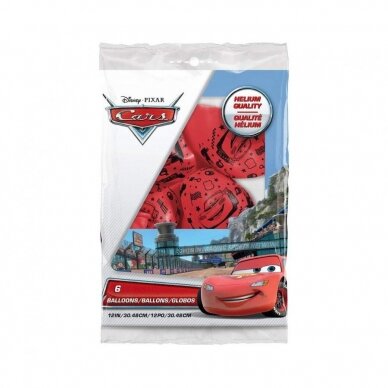 Guminiai balionai "Lightning Mcqueen & Mater" (6vnt./28cm.) 1