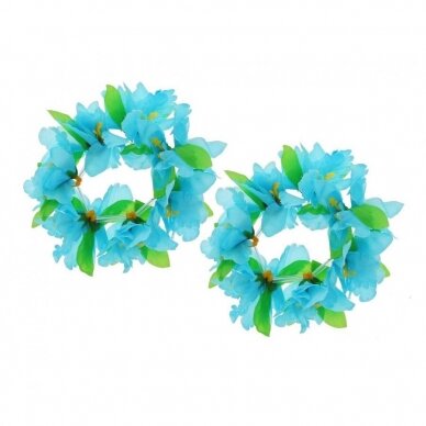 Hawaiian bracelets, blue-green, 2 pcs.