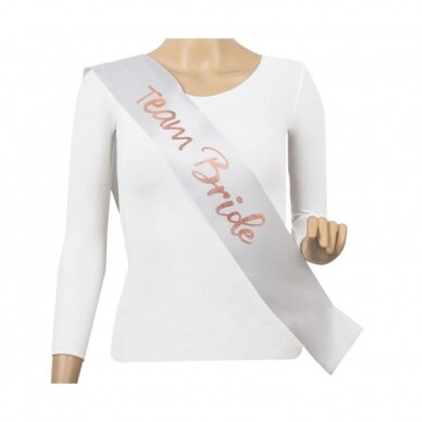 Team bride sash, rose gold 2