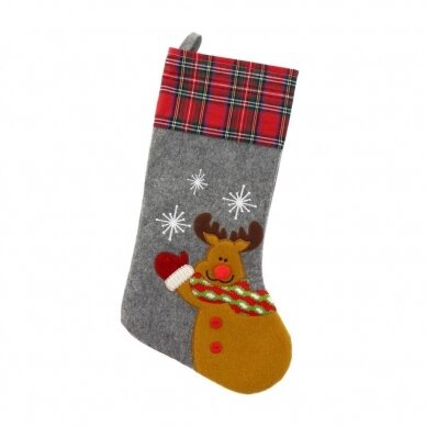 Christmas felt sock Reindeer, size: 51 cm