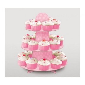 Cupcake stand, pastel pink