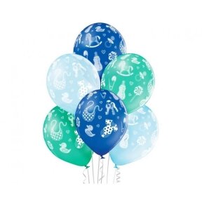 D11 balloons Baby Boy 1C5S, 6 pcs