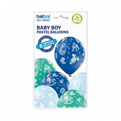 D11 balloons Baby Boy 1C5S, 6 pcs 1