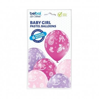 D11 balloons Baby Girl 1C5S, 6 pcs 1