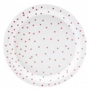 Plates Polka Dots, white, 18cm