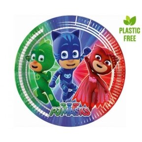 Paper plates PJ Masks FSC (Hasbro), next generation, 23cm, 8 pcs (plastic-free)