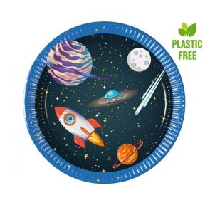 Paper plates Rocket Space (next generation) 20 cm, 8 pcs. (Plastic-free)