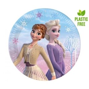 Paper plates Frozen 2: Wind Spirit, next generation, 23cm, 8 pcs. (Plastic-free)