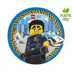 Lego City paper plates, 23 cm, 8 pcs