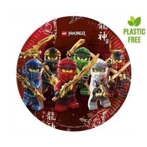 Paper plates Lego Ninjago, next generation, 23cm, 8 pcs (plastic-free)