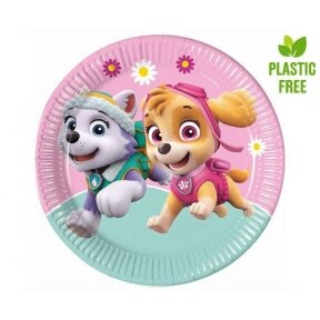 Paper plates Paw Patrol Skye & Everest (Nickelodeon), next generation, 23cm, 8 pcs (plastic-free)