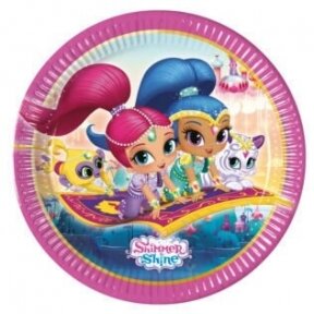 8 paper plates Shimmer Shine 23cm