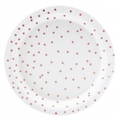 Plates Polka Dots, white, 18cm