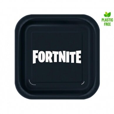 Paper plates "Fortnite" 18 cm, 8 pcs (plastic-free)