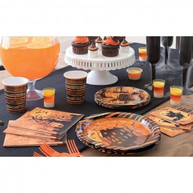 Paper plates full moon halloween, 22 cm, 8 pcs 1