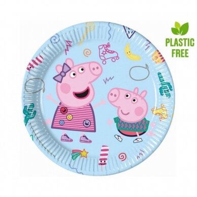 Lėkštutės Kiaulytė Peppa pig 23 cm (8 vnt.)