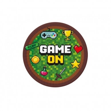 Paper plates Game On, 18 cm, 6 pcs