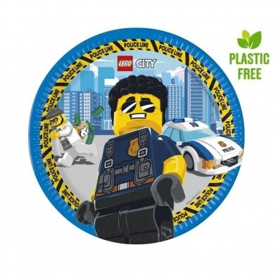 Lego City paper plates, 23 cm, 8 pcs