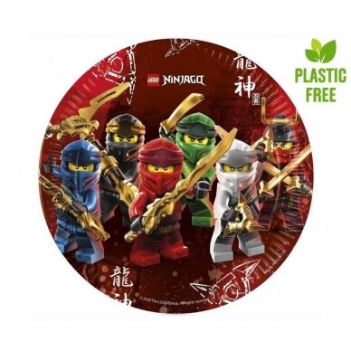 Paper plates Lego Ninjago, next generation, 23cm, 8 pcs (plastic-free)