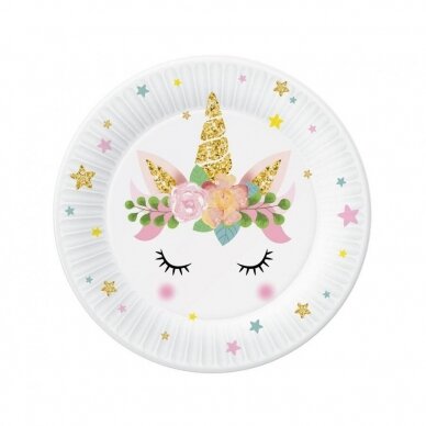 Paper plates Unicorn collection, 18 cm, 6 pcs