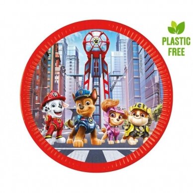 Paper plates Paw Patrol: The Movie (Nickelodeon) next generation, 23cm, 8 pcs. (plastic-free)