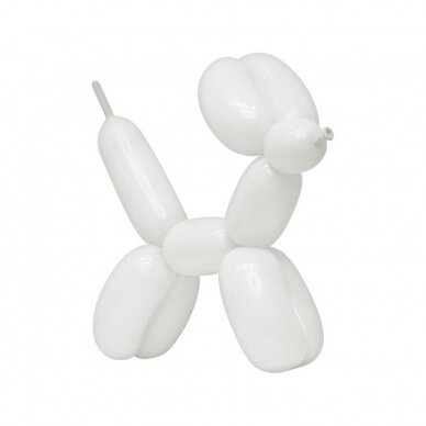 Modelling balloon D4, white, 100 pcs. 2