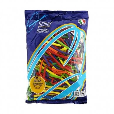 Modelling balloon D4 - Party Mix / 100 pcs. 1