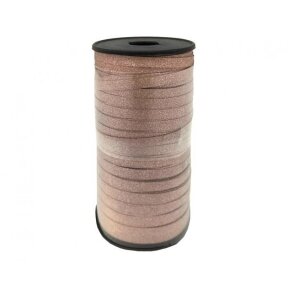 Glitter deco ribbon, rose gold, 100y (92 m)