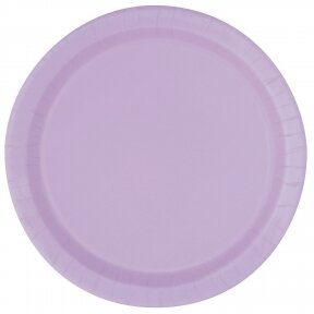 Paper plates Solid colour, lavender, 22 cm, 16 pcs