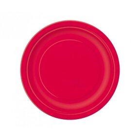 Paper plates, red, 17 cm, 20 pcs.