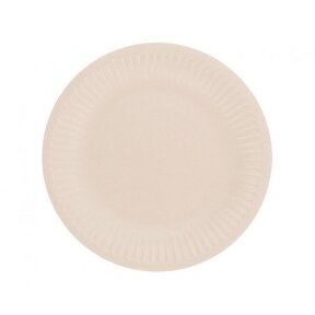 Paper plates Solid colour, light pink, 18 cm, 6 pcs