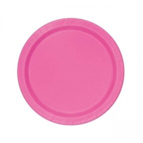 Paper plates, pink, 18 cm, 8 pcs