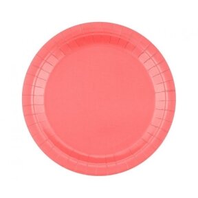 Paper plates solid colour pink, 23 cm / 14 pcs.