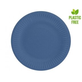 Paper plates Solid colour, dark blue, 18 cm, 6 pcs