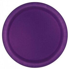 Paper plates, dark violet , 22 cm, 8 pcs.