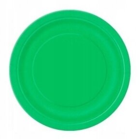 Paper plates, emerald green, 23 cm, 8 pcs (plastic-free)