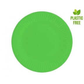 Paper plates Solid colour, pistachio, 18 cm, 6 pcs