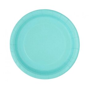 Paper plates, light blue, 22 cm, 16 pcs (plastic-free)